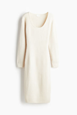 Vestido en punto de canale con escote en U - H&m фото 8