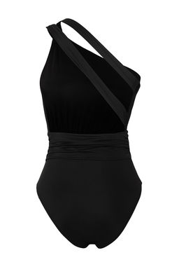 TRENDYOLMILLA Zebra Desenli Tek Omuz Drapeli Regular Mayo TBESS25MA00042 фото 8