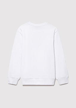 Miav Bask?l? Beyaz Sweatshirt - Mavi фото 4