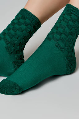Цена за 2 пары. Носки Теплые CONTE COMFORT Махровые носки из хлопка с объемными рисунками зеленый - Conte elegant фото 2