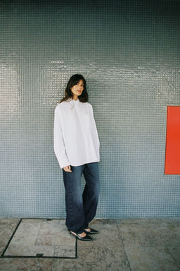 POPLIN SHIRT WITH POCKET - Zara фото 5