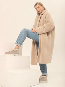 Ботинки 306.1593be.Каменный замша/шерсть