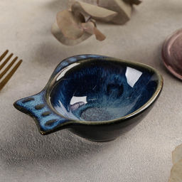 Блюдо «Лунная тропа», 11×8×3.5 см, керамика