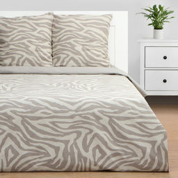 Постельное бельё Этель дуэт Beige zebra, 143х215 см 2 шт, 220х240 см, 70х70 см 2 шт, бязь 125 г/м2