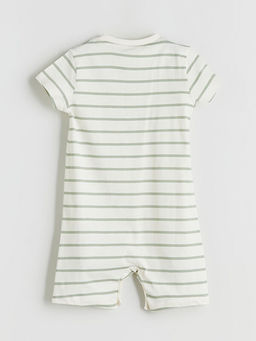 V Yaka ?izgili Erkek Bebek Tulum