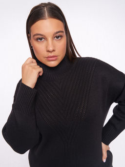 Черное вязаное платье PP91566BLK01 - Артесса фото 5