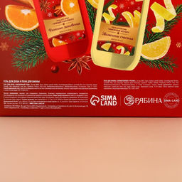 Подарочный набор новогодний URAL LAB Моменты счастья: гель для душа и пена для ванны, 2х300 мл