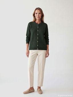 Bisiklet Yaka Kendinden Desenli Kad?n Triko H?rka