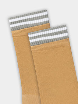 Цена за 5 пар! Носки женские коричневые с рисунком в виде полосок - Mark formelle фото 7