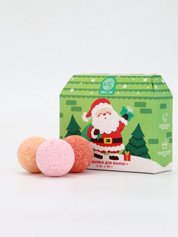 Бомбочки для ванны в домике Дед Мороз, набор 6 шт х 40 г, URAL LAB