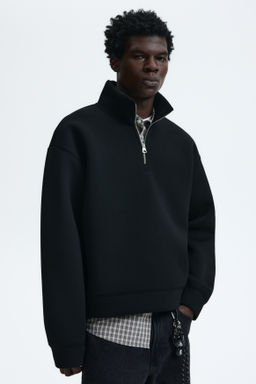 Sudadera efecto neopreno con cremallera Loose Fit - H&m фото 6