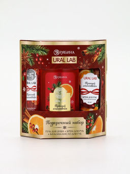 URAL LAB Арома Саунд Набор гель для душа, крем для рук и бальзам для губ, глинтвейн