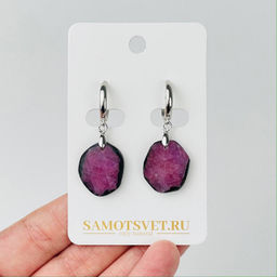 Серьги из Рубина