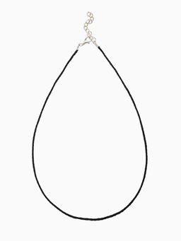 Цена за 10 шт. Шнурок нейлоновый, d=2 мм, канатное плетение, 45 см, чёрный