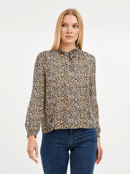 рубашка женская из вискозы с принтом - Glenfield фото 3