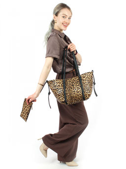 LACCOMA сумка Анна-леопард эко кожа хлопок