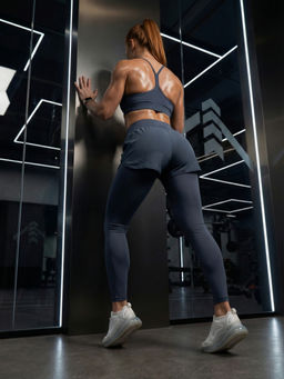 Легинсы RUI GE GE женские с шортами 2 в 1 черные - Mtforce фото 36