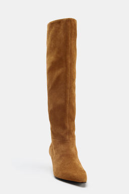 SUEDE HEELED BOOTS - Zara фото 11