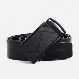 Ремень мужской, ширина 3,5 см, автомат, пряжка тёмный металл, цвет чёрный