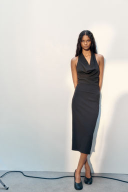Vestido halter drapeado - H&m фото 5