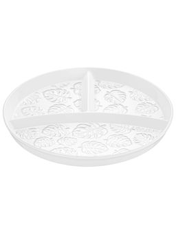 Тарелка секционная д/правильного питания 22*22*2,5 см "Тропики" цельная глубокая 3 секции