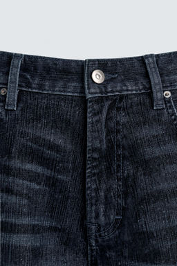 FLOCKED STRAIGHT-LEG JEANS - Zara фото 7