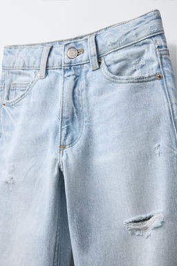 RIPPED WIDE LEG JEANS - Zara фото 3