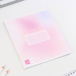 Тетрадь А5, 12 листов на скрепке в клетку Градиент, 5 видов МИКС, белизна 96% . - Artfox study фото 12