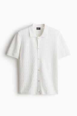 Camisa en punto pointelle Regular Fit