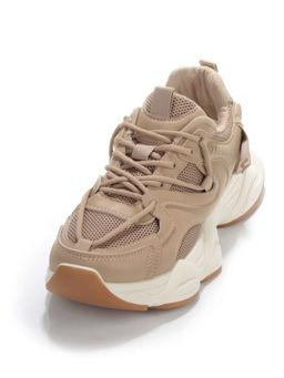 05-6035-5 DK. BEIGE Кроссовки женские (искусственные материалы) - No name фото 3