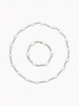 Набор детских украшений Выбражулька «Жемчужинки», 2 предмета: бусы, браслет