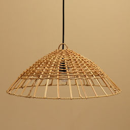 Светильник потолочный из ротанга «Искандер», 1×120 Вт, Е27, 50×50×25 см