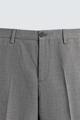 PANTAL?N SLIM FIT TRAJE ESTRUCTURA / Gris - Zara фото 7