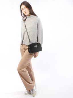 LACCOMA сумка Y2116F-черный натуральная замша, натуральная кожа хлопок фото 2