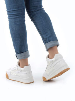 04-P48-2Z MILK WHITE Ботинки зимние женские (искусственная кожа и шерсть)