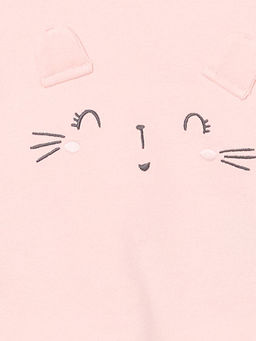 Bisiklet Yaka Uzun Kollu Nak??l? K?z Bebek Sweatshirt ve E?ofman Alt 2li Tak?m - Waikiki фото 3