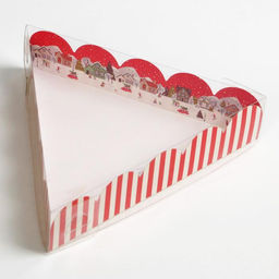 Цена за 5 шт. Коробка для кондитерских изделий новогодняя с пластиковой крышкой Friends, 18×18×4 см