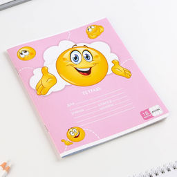 Тетрадь А5, 18 листов на скрепке в клетку Смайлы, 5 видов МИКС, белизна 96% . - Artfox study фото 15