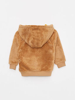 Kap??onlu Uzun Kollu Bask?l? Erkek Bebek Fermuarl? Sweatshirt ve Pantolon 2li Tak?m - Waikiki фото 3