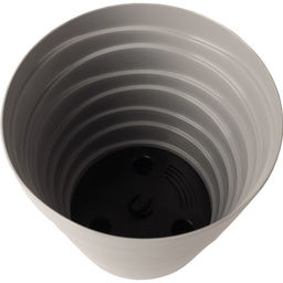 Цена за 2 шт. Кашпо для цветов пластиковое 1,4л d-14,5см "Бархан" Серый жемчуг