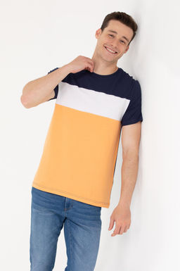 Erkek Turuncu Bisiklet Yaka Ti__rt