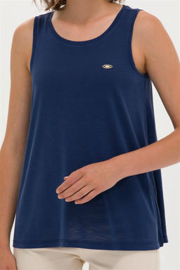 Женская темно-синяя футболка без рукавов - U.s. polo assn фото 6