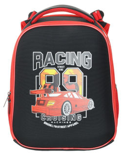 Рюкзак Schoolformat ERGONOMIC 2А4М RACE AND DRIFT 14 л черн. 35х26х16 см жестк. каркас 2 отд. молния д/мальчиков
