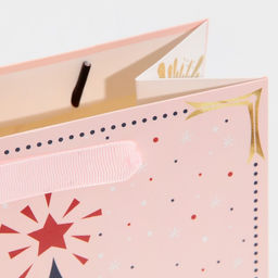 Цена за 2 шт. Пакет подарочный новогодний ламинированный «Салют», MS 18 х 23 х 10 см