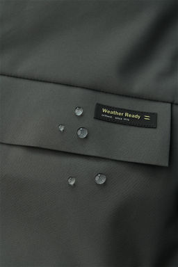 WATER-REPELLENT 50% FEATHER AND 50% DOWN PUFFER JACKET WITH LABEL