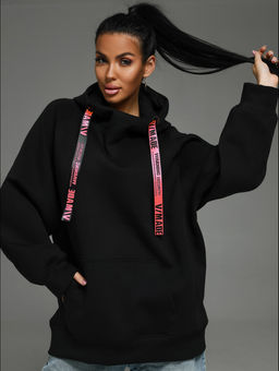 Камелия худи женское (черный собачка)