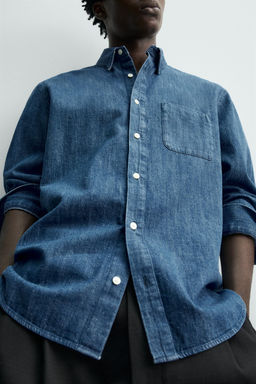 SELVEDGE DENIM SHIRT - Zara фото 15