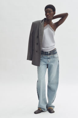 Top halter con ribete de encaje - H&m фото 6