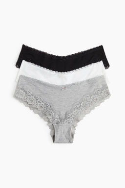 Pack de 3 bragas hipster de encaje y algod?n - H&m фото 6