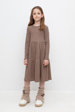Crockid _ КР 5893/беж,гусиная лапка к509 платье для дев